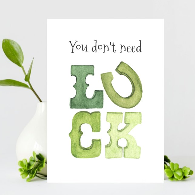 Funny Editable Irish Luck St Patricks Day Card (Creator Uploaded)