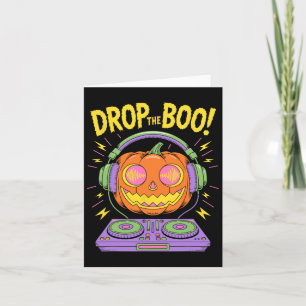 Funny Edm Dj Halloween Pumpkin Card