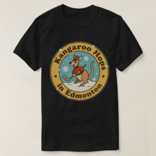 Funny Edmonton Kangaroo Hockey T-Shirt