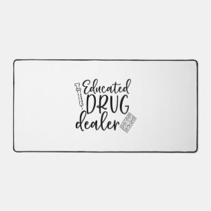 Funny Educated Nurse Drug Dealer Sticker Desk Mat