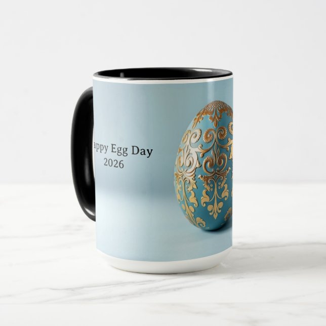 Funny Egg-cellent Day Pun Personalised Mug (Front Left)