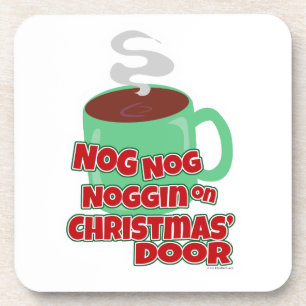 Funny Eggnog Christmas Saying Coaster