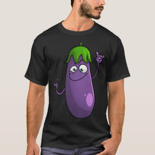 Funny Eggplant Designs For Men Women Fruit Vegetab T-Shirt