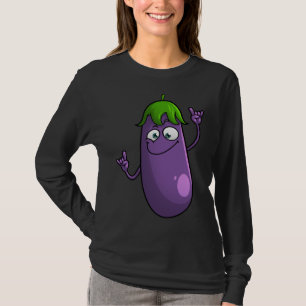 Funny Eggplant Designs For Men Women Fruit Vegetab T-Shirt