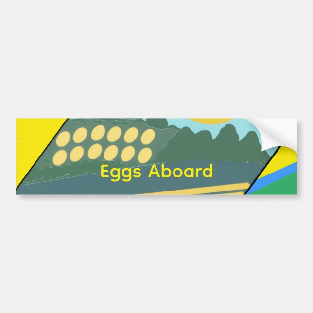 Funny Eggs Crossing the Road  Bumper Sticker (Front)