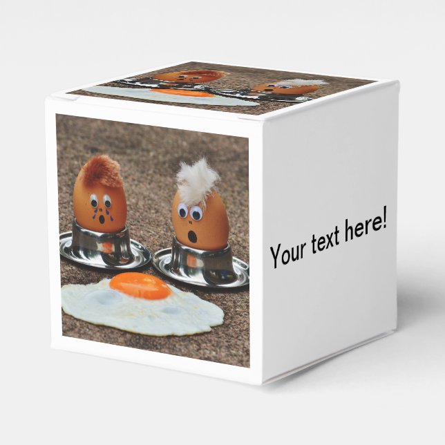 Funny eggs favour box (Front Side)