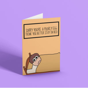 Funny Eggs Get Well Card