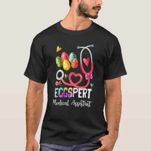 Funny Eggspert Medical Assistant Bunny Stethoscope T-Shirt
