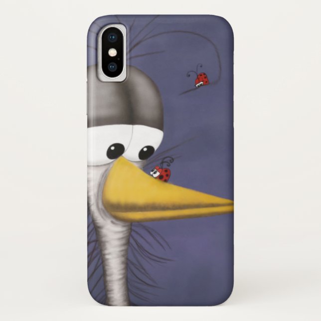 Funny Egret Cartoon Case-Mate iPhone Case (Back)