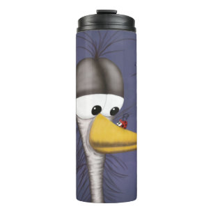 Funny Egret Cartoon Thermal Tumbler