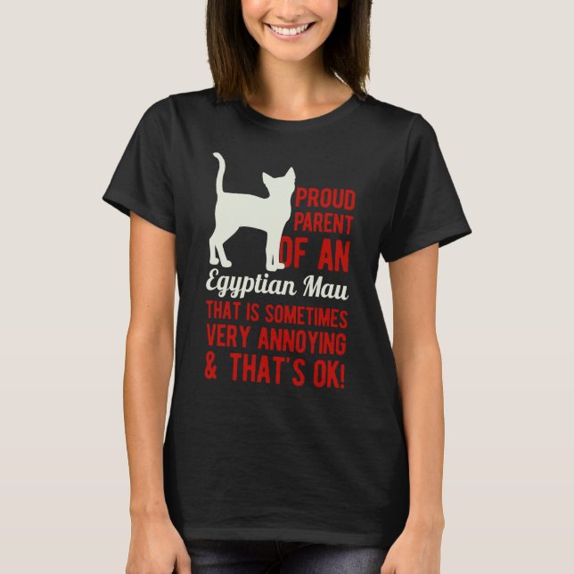 Funny Egyptian Mau Cat T-Shirt (Front)
