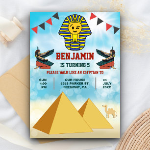 Funny Egyptian Pharaoh King Birthday Invitation