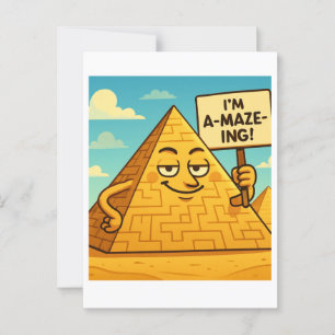 Funny Egyptian Pyramid Maze   A-MAZE-ING Card