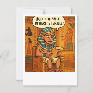 Funny Egyptian Wi-Fi Humor Postcard
