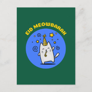 Funny Eid Cat Postcard