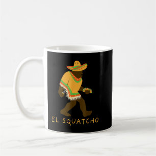 Funny El Squatcho Bigfoot With Taco, Beer, Pacho,  Coffee Mug