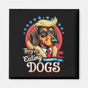 Funny Election 2024 Retro They’re Eating The Dogs Magnet