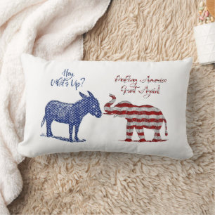 Funny Elections Theme Pro Republican Trump 2024 Lumbar Cushion