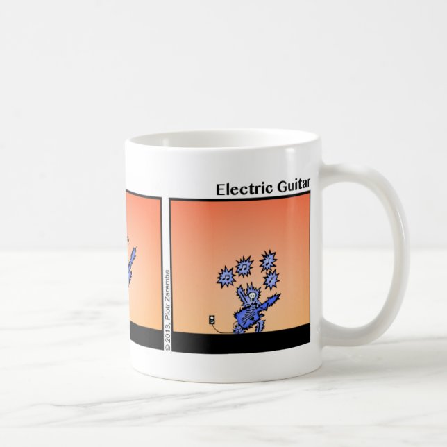 Funny Electric Guitar Stickman Mug - 127 (Right)