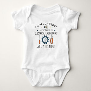 Funny Electrical Engineer Daddy Electricity Baby Bodysuit