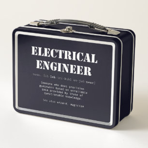 Funny Electrical Engineer Definition Gift Metal Lunch Box