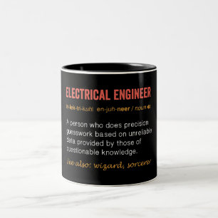 Funny Electrical Engineer Definition Two-Tone Coffee Mug