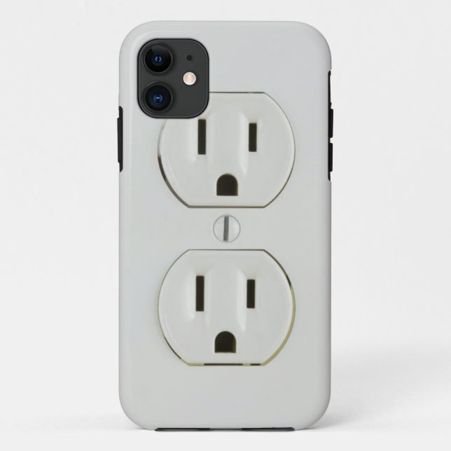 Funny Electrical Outlet Case-Mate iPhone Case (Back)