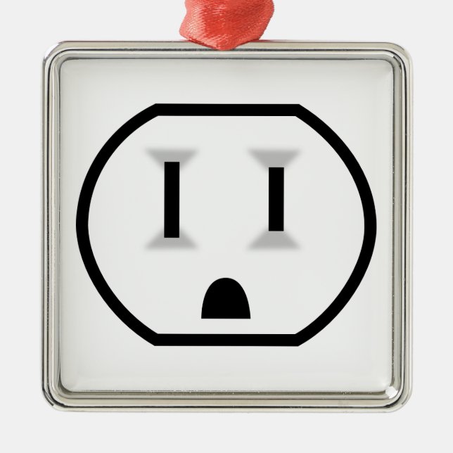 Funny Electrical Outlet Metal Tree Decoration (Front)