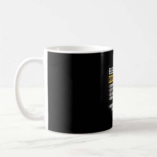 Funny  Electrician Apparel, Hourly Rate Men Coffee Mug (Left)