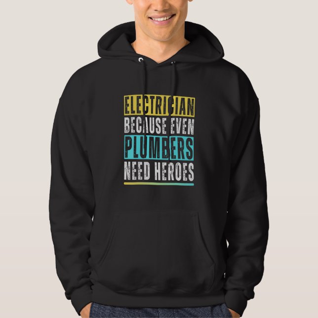 Funny Electrician Art Men Women Electrical Enginee Hoodie (Front)