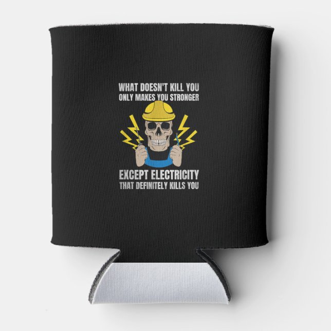 Funny Electrician Gift  Electrical Engineer Can Cooler (Front)