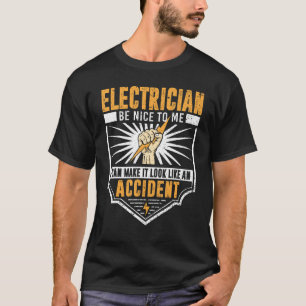Funny Electrician Men Electrical Engineer Humour L T-Shirt