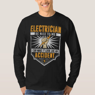 Funny Electrician Men Electrical Engineer Humour L T-Shirt
