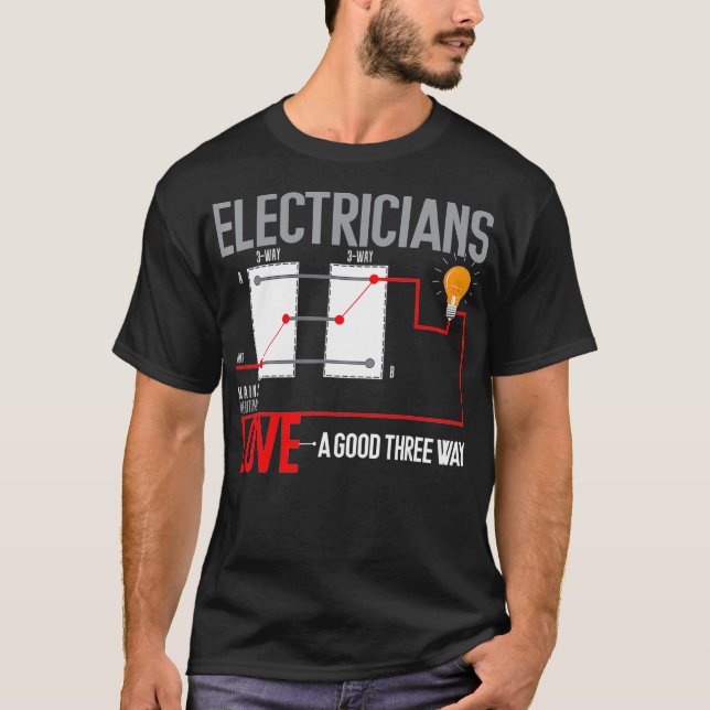Funny Electrician Pun T-Shirt (Front)