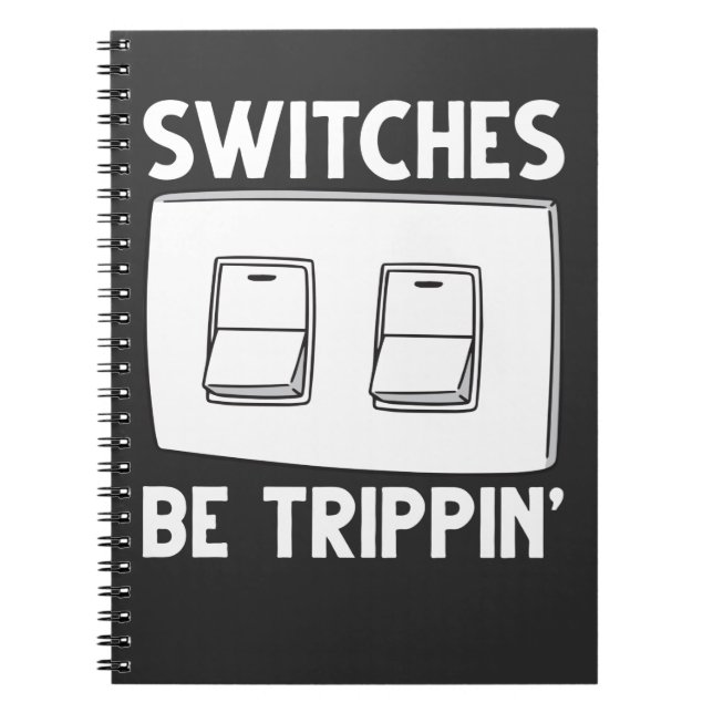 Funny Electrician Switches Electrical Engineering Notebook (Front)