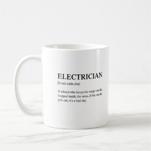 Funny Electrician Technical Meaning Description Coffee Mug