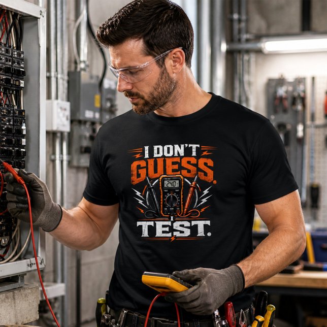 Funny Electrician TShirt I Don’t Guess I Test (Creator Uploaded)
