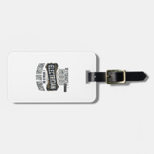 Funny Electrician Vintage Engraving Quote Design Luggage Tag
