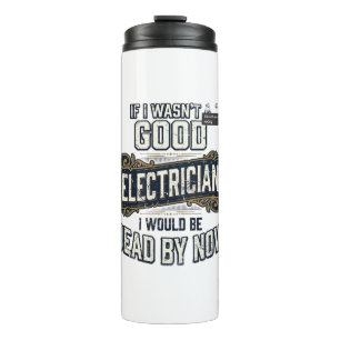 Funny Electrician Vintage Engraving Quote Design Thermal Tumbler