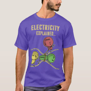Funny Electricity explained Ohm Law Graphics T-Shirt