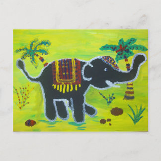Funny elefant postcard