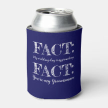 Funny & Elegant Fact Groomsman Proposal Navy Blue