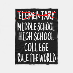 Funny Elementary School Graduation 6th Grade Gradu Fleece Blanket