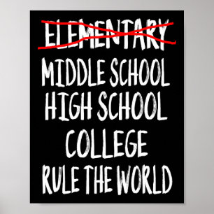 Funny Elementary School Graduation 6th Grade Gradu Poster