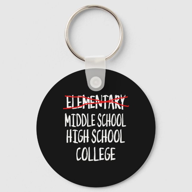 Funny Elementary School Graduation Tee 6th Grade G Key Ring (Front)