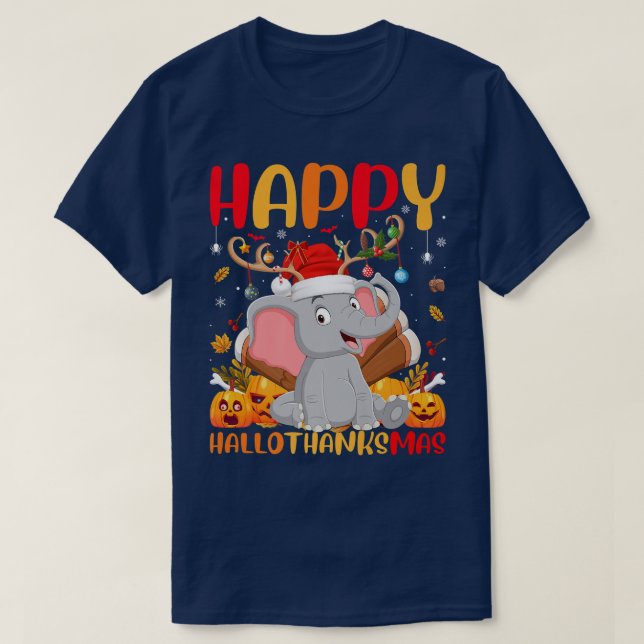 Funny Elephant Animal Lover Cute Elephant HelloTha T-Shirt (Design Front)