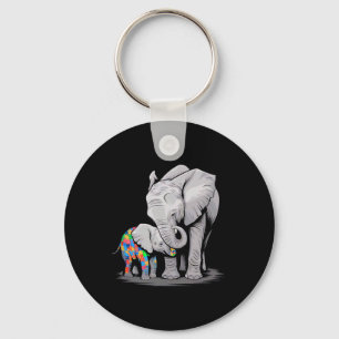 Funny Elephant Autism Awareness Autism Mum Kids Bo Key Ring