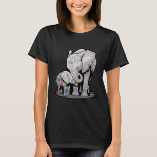 Funny Elephant Autism Awareness Autism Mum Kids Bo T-Shirt