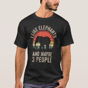 Funny Elephant Design Art Graphic Elephants Zoo An T-Shirt