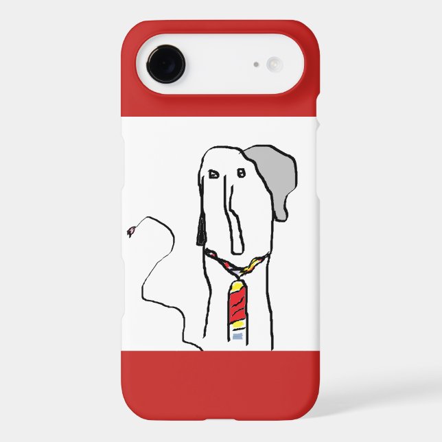 Funny Elephant Drawing Animal Art Case-Mate iPhone Case (Back)